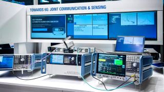 The award-winning Rohde & Schwarz testing solution combining an R&S AREG800A automotive radar echo generator with an R&S FE44S external frontend. (Image: Rohde & Schwarz) The award-winning Rohde & Schwarz testing solution combining an R&S AREG800A automotive radar echo generator with an R&S FE44S external frontend. (Image: Rohde & Schwarz)