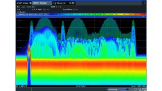 persistence display of transient signals as part of space electronic warfare testing