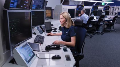 Air navigation service providers communication in area control center