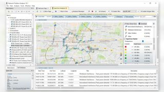 Interfering signals automatically generated by the network problem analyzer in R&S®ROMES4