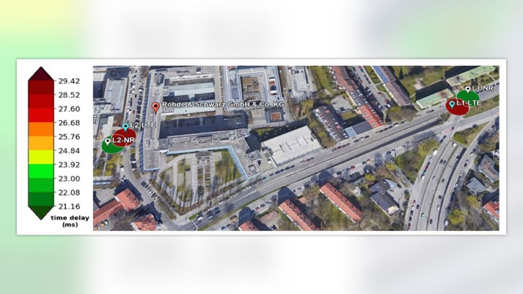 Map 2: Locations of second measurement phase (map shows mean RTT values for the "Medium" traffic load pattern of each location)