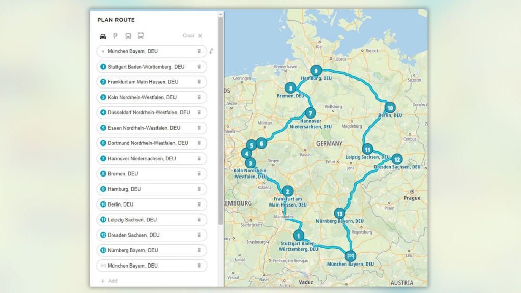 Mobile network benchmarking campaign: Route planning