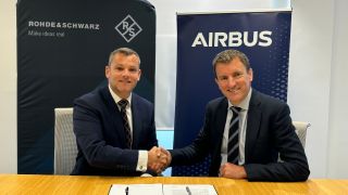 Gary Mackay, MD, Rohde & Schwarz UK Ltd.and Richard Budd, VP Integrated Space Solutions UK, US & ASPAC, Airbus Defence and Space. (Image: Airbus) Gary Mackay, MD, Rohde & Schwarz UK Ltd.and Richard Budd, VP Integrated Space Solutions UK, US & ASPAC, Airbus Defence and Space. (Image: Airbus)