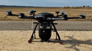 A MILTON drone equipped with a SIGINT payload from Rohde & Schwarz can pinpoint the origin of a suspicious communications. (Image: MILTON) A MILTON drone equipped with a SIGINT payload from Rohde & Schwarz can pinpoint the origin of a suspicious communications. (Image: MILTON)