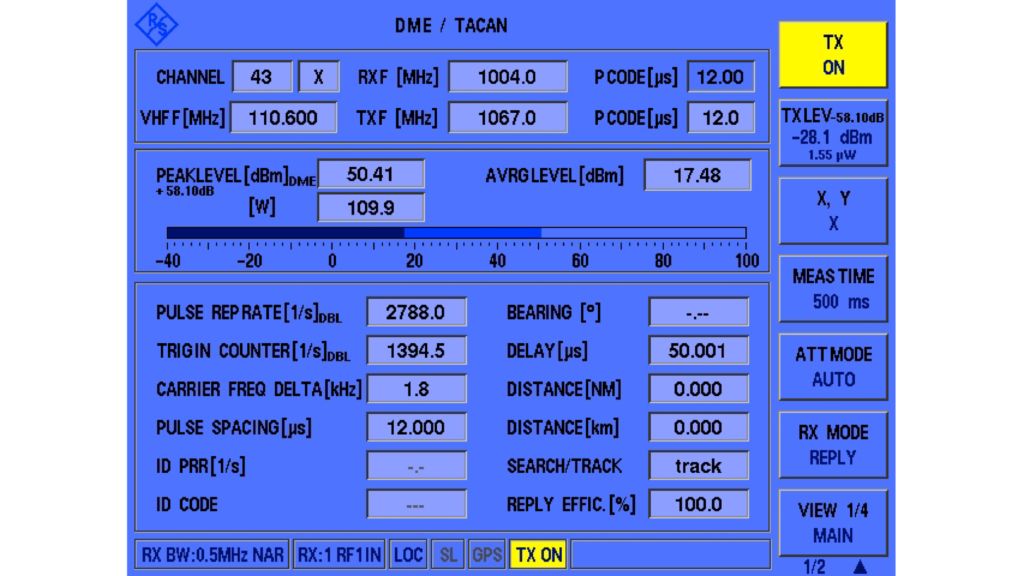 EDST300 DME/TACAN 主视图