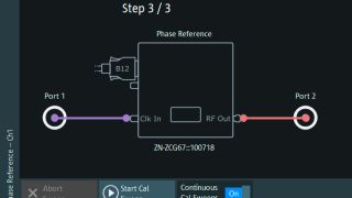 The R&S®ZN‑ZCG phase reference is part of the step-by-step R&S®SMARTerCal calibration wizard