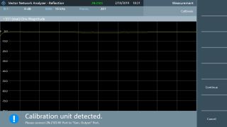 USB 端口处检测到的 ZN-Z103 校准单元