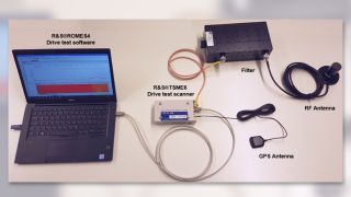 Drive test system used for collecting spectrum data