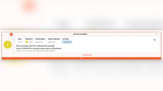 Minor alarm indicating that the GPS has no valid fix
