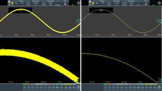 一般垂直分辨率（左）与 18 位 HD 模式（右）
