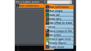 可选微控按钮操作列表