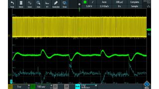 通过 C1 开关模式和 C2 输出测量解调降压变换器的单极性 PWM 信号