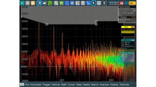 使用频谱中定义的模板进行传导辐射测试。