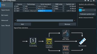 Signal configurator: select a interface standard