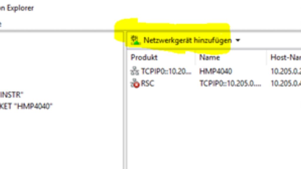 HMP series network connection via NI VISA - Devices and Interfaces / Network Dervices