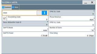 主菜单，基站设置（下行链路）