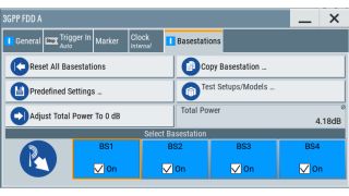 主菜单，基站设置（下行链路）