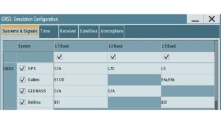 可以使用 R&S®SMBV100B 的 GNSS 模拟器配置多星座、多频率场景