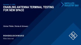 Enabling antenna terminal testing for New Space