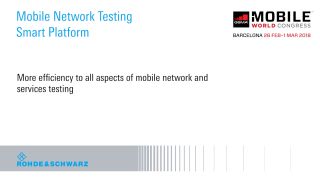 Efficient mobile network and services testing presented at GSMA MWC 2018 