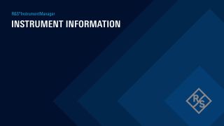 Instrument Information