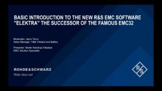 Basic Introduction to the New R&S EMC Software “Elektra” the Successor of the famous R&S®EMC32