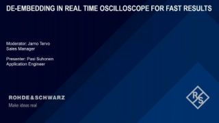 Deembedding in Realtime Oscilloscope for Fast Results