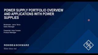 Power Supply Portfolio Overview and Applications with Power Supplies