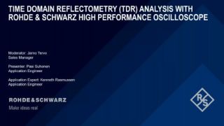 Time Domain Reflection (TDR) and/or Transmission (TDT) Analysis with Rohde & Schwarz High Performance Oscilloscope