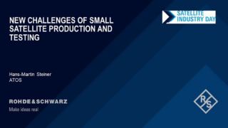 New challenges of small satellite production and testing