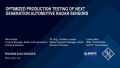 Webinar: Optimized production testing of next-generation automotive radar sensors