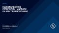 Recommendations from the ITU handbook on spectrum monitoring