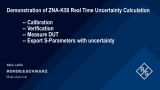 Demonstration of ZNA-K50 Real Time Uncertainty Calculation