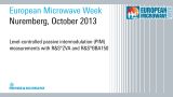 Level-controlled passive intermodulation (PIM) measurements presented at EuMW 2013