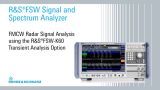 FMCW radar signal analysis using the R&S®FSW-K60 transient analysis option