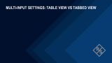 How to compare multi-input settings in table view on the FSWX