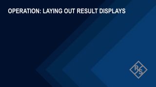 How to arrange and manage result displays on the FSWX