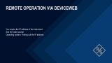 How to use web control for remote operation on the FSWX