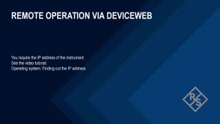 How to use web control for remote operation on the FSWX