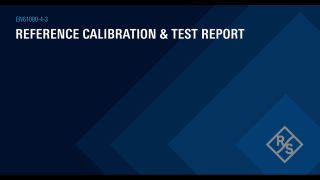 reference calibration test report 