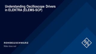 Understanding oscilloscope drivers in ELEKTRA