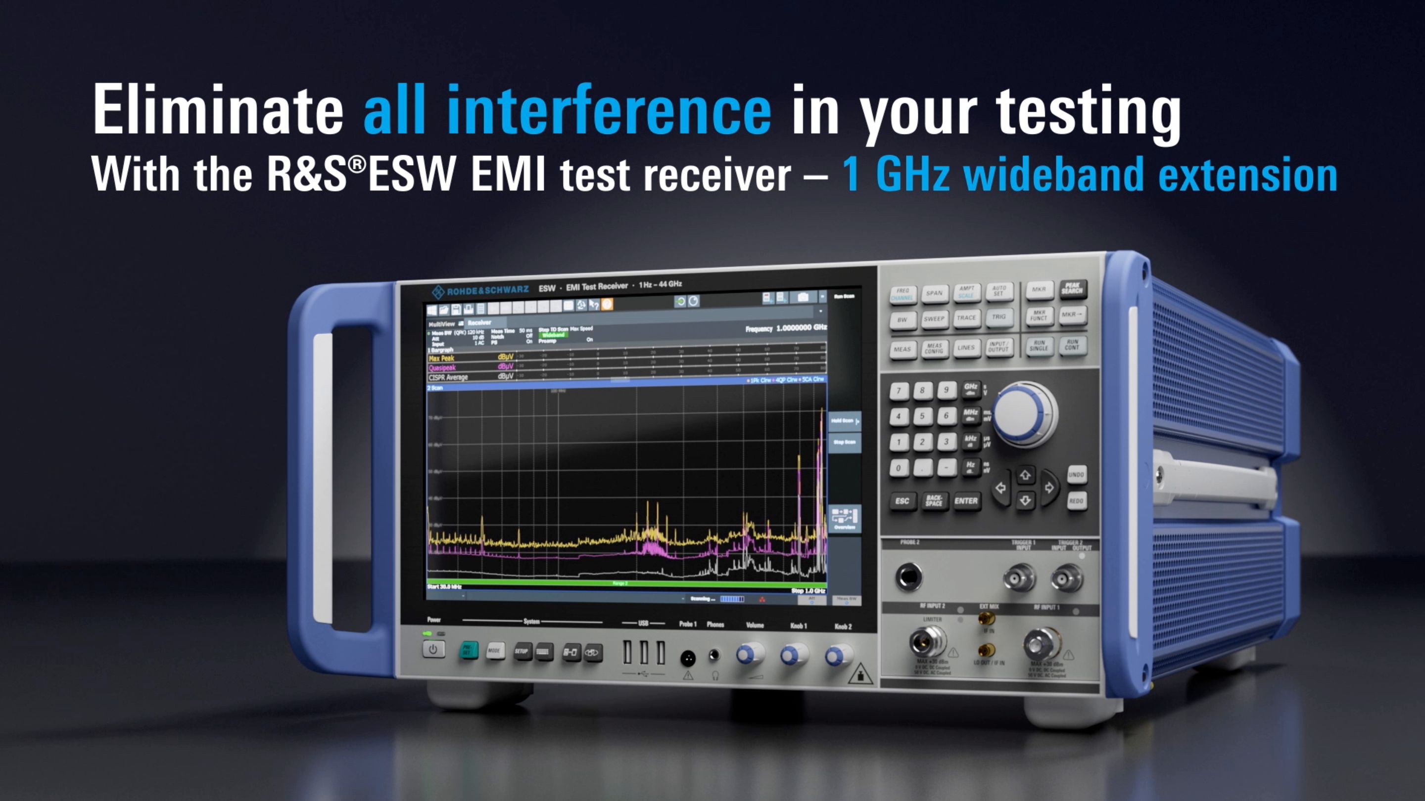 R&S®ESW EMI test receiver Wideband extension Rohde & Schwarz China
