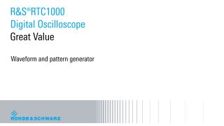 R&S®RTC1000 - Waveform and pattern generator