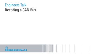 Decoding a CAN Bus