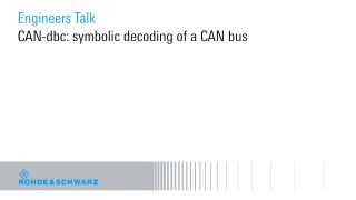 CAN-dbc: symbolic decoding of CAN bus