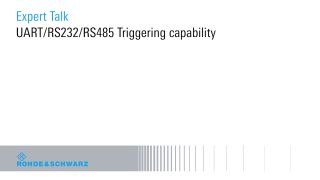 UART/RS232/RS485 Triggering on Break condition UART/RS232/RS485 Triggering on Break condition