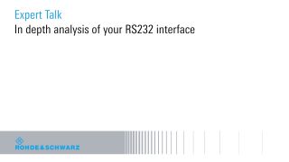 in depth analysis of your rs232 interface