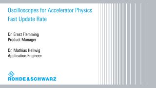 示波器应用于加速器物理学