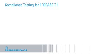 100Base-T1 compliance testing