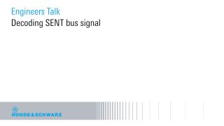 Decoding SENT bus signal